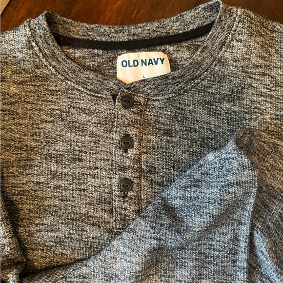 2 - Old Navy Charcoal and Navy Henley Shirts Men’s Large - Picture 3 of 11
